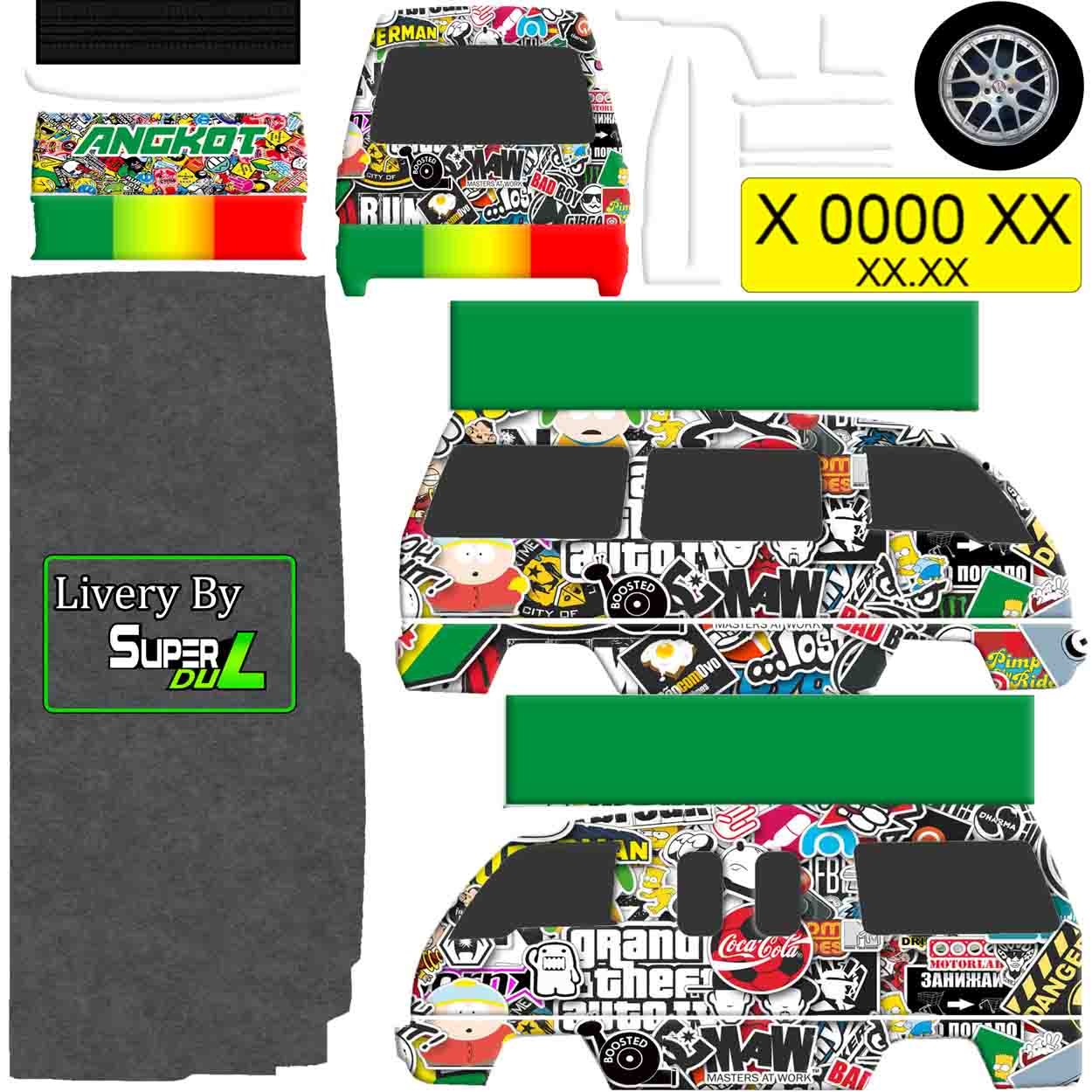 Livery Angkot Bus Simulator Indonesia