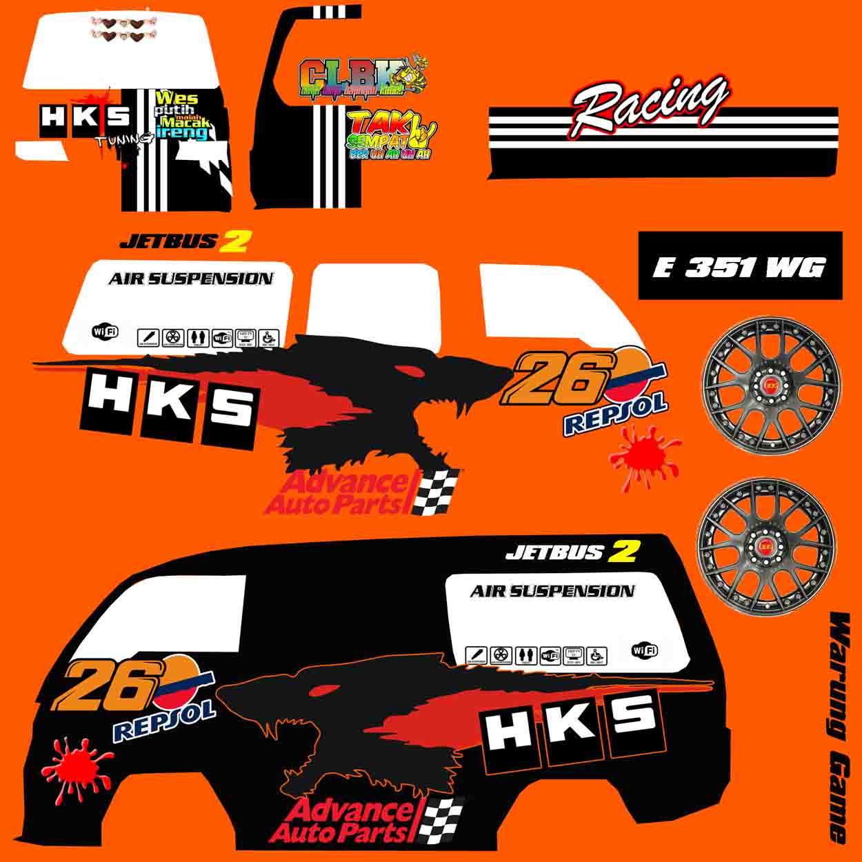 Stiker Angkot Bus Simulator