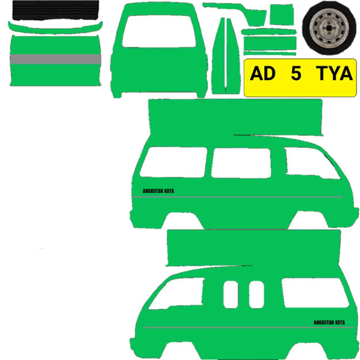 Template Angkot Bussid